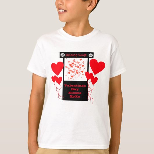 T-shirt Petits garçons embrasser des valentines de stand C (Devant)