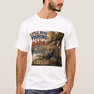 T-shirt Petits Garçons Pêchant avec Papa – Meilleurs Souve