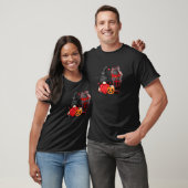 T-shirt Petits gnomes de sorcière mignons avec citrouille (Unisexe)
