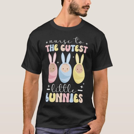 T-shirt Petits lapins NICU Infirmière Bunny de Pâques NICU (Devant)