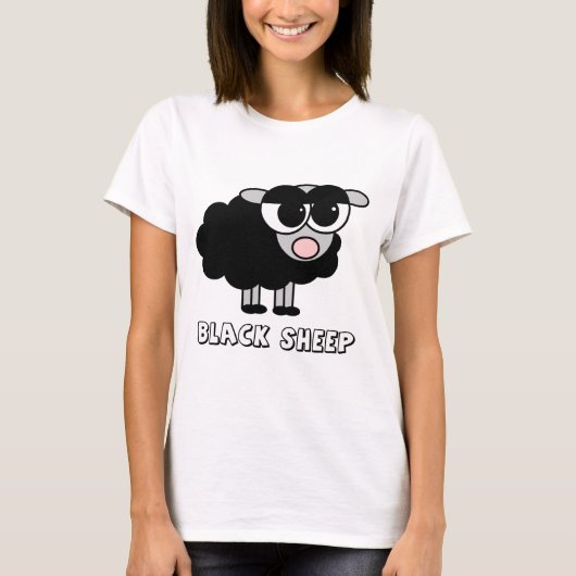 T-shirt Petits moutons noirs mignons (Devant)