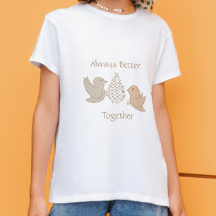T-shirt Petits oiseaux beiges à Feeder - Better Together.