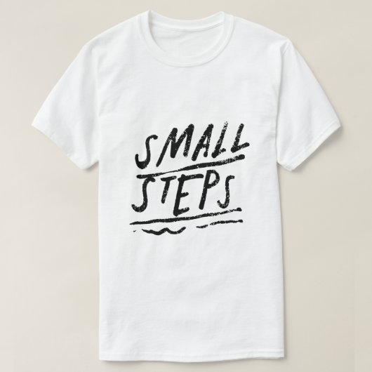 T-shirt Petits Pas – Typographie Motivationnelle (Design devant)