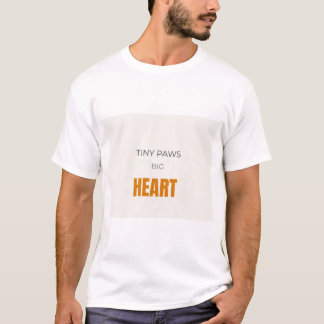 T-shirt Petits Pattes Grand Cœur Amoureux de Chat Mignon