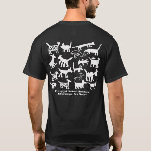 T-shirt Pétroglyphes de chiens, coyotes et renards