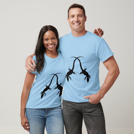 T-shirt Petroglyphs Cave Creats Black Desert Lizards (Unisexe)