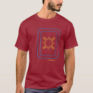 T-shirt Petronella en bleu et or