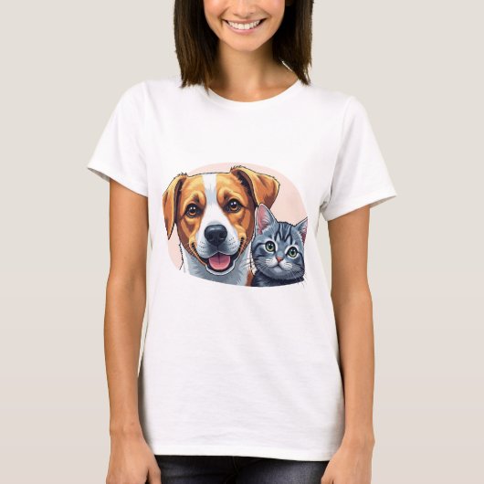 T-shirt pets and dog (Devant)