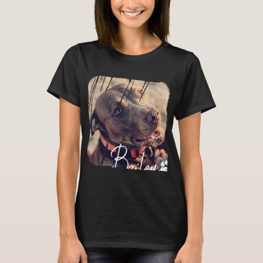 T-shirt Pets Modern Simple Cool Nge Name And Photo (Devant)