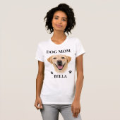 T-shirt Pet's Simple Modern Cool Custom Dog Name and Photo (Devant entier)