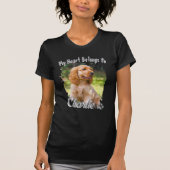 T-shirt Pet's Simple Modern Cool, Name My Heart Belongs To (Devant)
