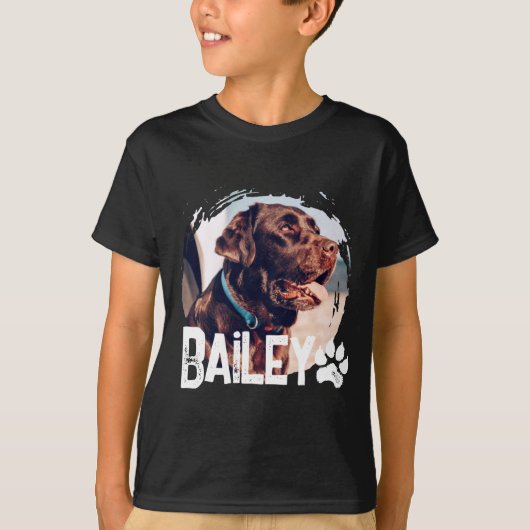 T-shirt Pets Simple Modern Cool Nge Name And Photo  (Devant)