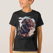 T-shirt Pets Simple Modern Cool Tygraphy Name And Photo T (Devant)