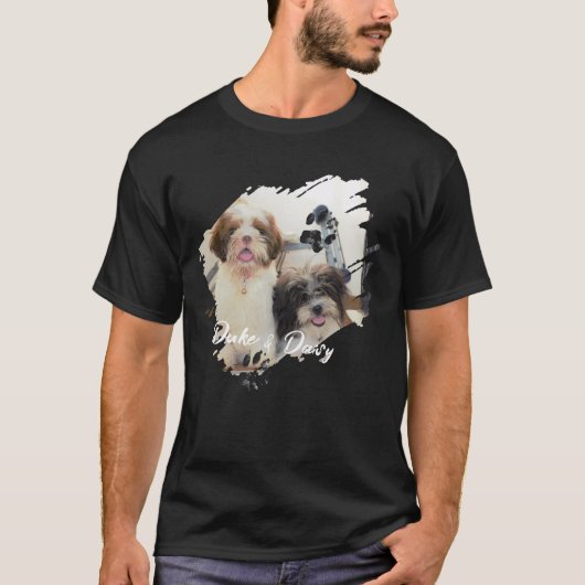 T-shirt Pet's Simple Modern Cool Typography Name and Photo (Devant)