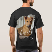 T-shirt Pet's Simple Modern Cool Typography Name and Photo (Dos)