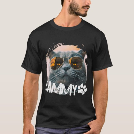 T-shirt Pets Simple Modern Nge Cool Name And Photo (Devant)