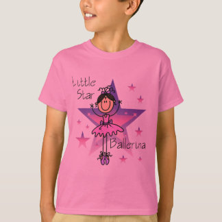 T-shirt Peu de ballerine d'étoile - cheveux Brown