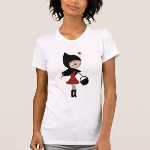 T-shirt peu de capuchon rouge