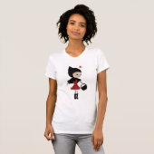 T-shirt peu de capuchon rouge (Devant entier)