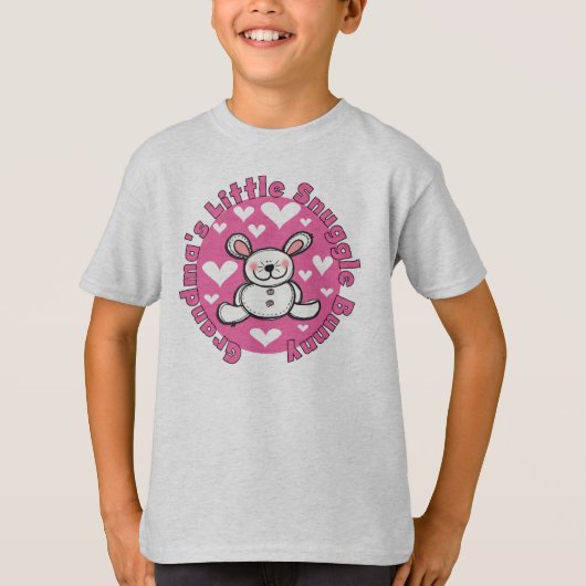 T-shirt Peu de lapin du câlin de la grand-maman (Devant)