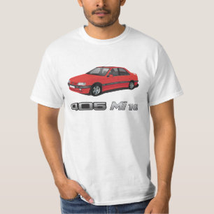 T-shirt Peugeot 405 avec l'insigne métallique de MI 16,