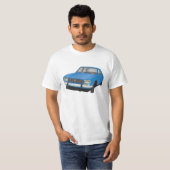 T-shirt Peugeot 504 (bleu) (Devant entier)