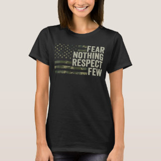 T-shirt Peur Rien De Respect Peu 4 Juillet Camouflage USA