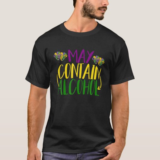 T-shirt Peut Contenir De L'Alcool Drôle Mardi Gras 2022 Ho (Devant)
