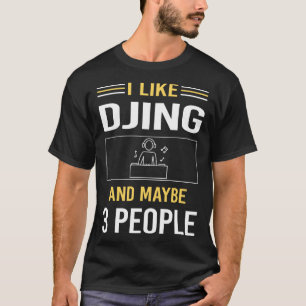T-shirt Peut-Être 3 Personnes Djing DJ Disque Jockey Deeja