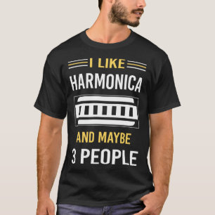 T-shirt Peut-être 3 personnes Harmonica Orgue de bouche