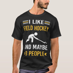 T-shirt Peut-être 3 personnes hockey sur gazon