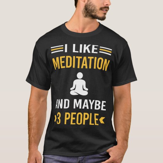 T-shirt Peut-être 3 personnes Méditer Zen (Devant)
