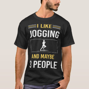 T-shirt Peut-être 3 Personnes qui font du jogging Jog Jogg