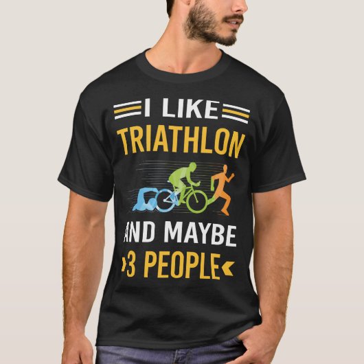 T-shirt Peut-être 3 personnes Triathlon Triathlon (Devant)
