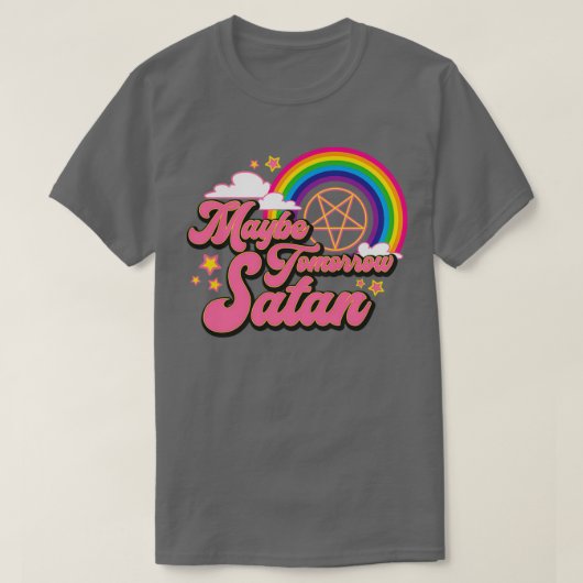 T-shirt Peut-être demain Satan (Design devant)