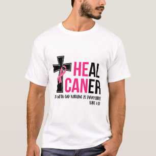 T-shirt Peut guérir le cancer Christian Ribbon Cancer du s