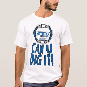 T-shirt Peut-On Le Creuser Volleyball Blue Silver