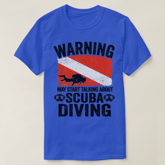 T-shirt Peut Parler De Plongée Plongée Plongée Diver Down (Design devant)