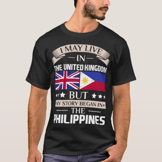 T-shirt Peut vivre dans l'histoire BRITANNIQUE a commencé (Devant)