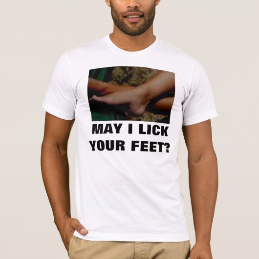 T-SHIRT PEUX JE LÉCHER VOS PIEDS (Devant)