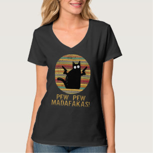 T-shirt Pew Madafakas Chat Dit Vintage Chat Retro