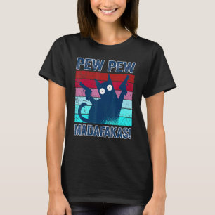 T-shirt Pew Madafakas Chats Top Draps Été Pyjamas Pew