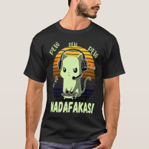 T-shirt Pew Madafakas Pew Gamer Chat Mignon Vintage