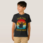 T-shirt Pew Madafakas Pew Guns Funny Black Cat Retro Vinta (Devant entier)
