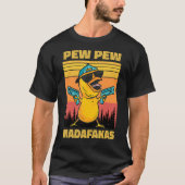 T-shirt Pew Pew espèces de cinglés Poulet Pew Pew Armes Dr (Devant)