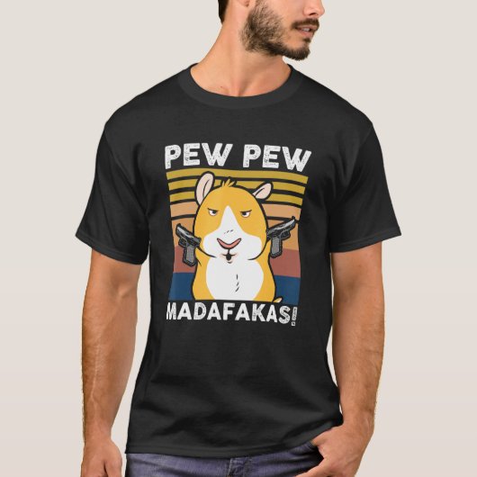 T-shirt Pew Pew Madafakas Hamster (Devant)