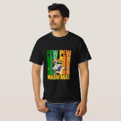 T-shirt pew pew madafakas - mignonne licorne (Devant entier)