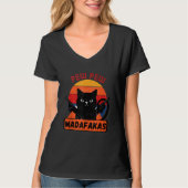 T-shirt Pew Pew Madafakas Retro Cat (Devant)