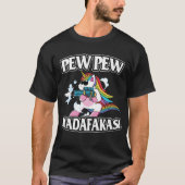 T-shirt Pew Pew Madafakas Unicorn Lover (Devant)