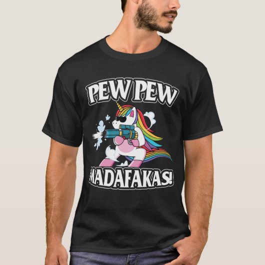 T-shirt Pew Pew Madafakas Unicorn Lover (Devant)